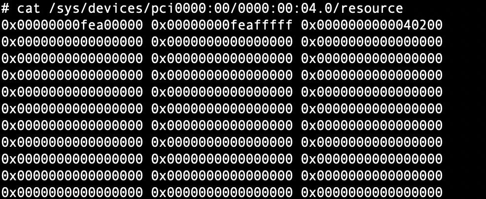 PCI BAR resource decoding